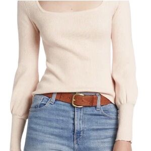 BB Dakota Steve Madden Soft Cream Square Neck Sweater